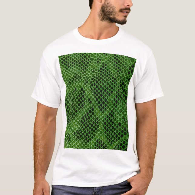 Exotic Snake Skin Background T-Shirt (Front)