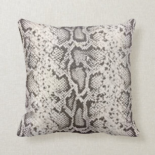 Exotic Snakeskin Pattern   white Cushion