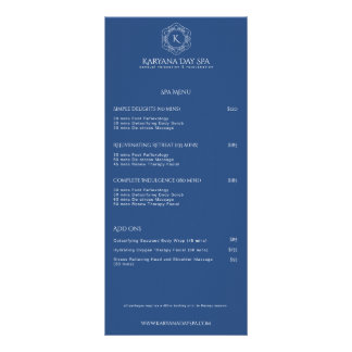 Exotic Spa Deep Cyan Wellness Massage Professional Rack Card