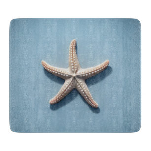 Exotic Starfish with Blue Background Cutting Board