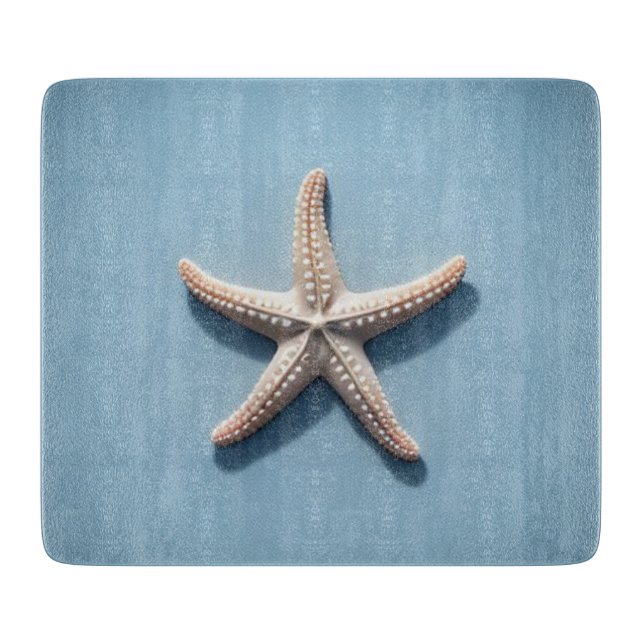 Exotic Starfish with Blue Background Cutting Board (Front)