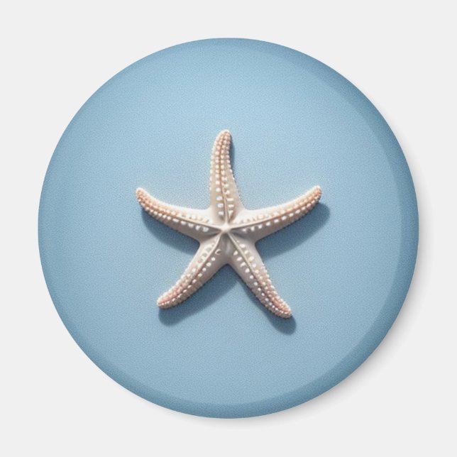 Exotic Starfish with Blue Background Magnet (Front)