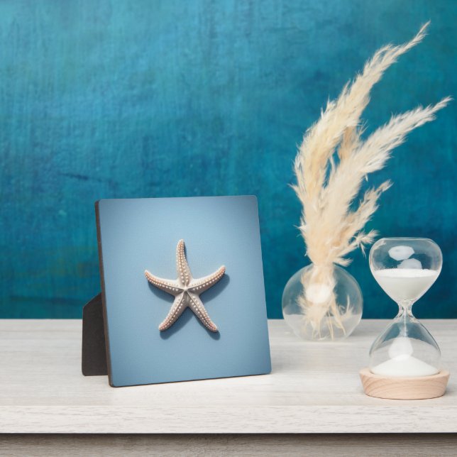 Exotic Starfish with Blue Background Plaque (Insitu)