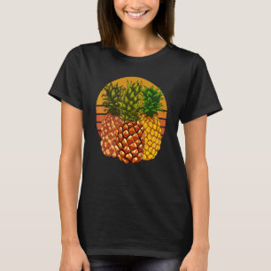 Exotic Summer Tropical Fruit Retro Pineapple T-Shirt
