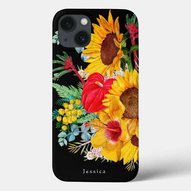 Exotic Summer Tropical Wildflowers Case-Mate iPhone Case (Back)
