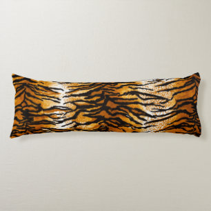 Exotic Tan & Gold Tiger Print Body Pillow