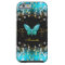 Exotic Teal Blue Gold Black Butterfly Sparkles