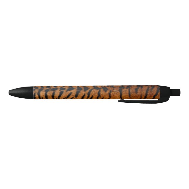 Exotic Tiger Stripe Pattern Black Ink Pen (Bottom)