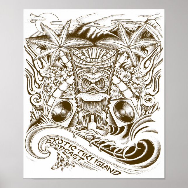 Exotic Tiki Island Podcast Poster (Front)