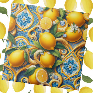 Exotic Tile Accents Moroccan Mediterranean Lemon