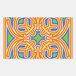 Exotic Tile Rectangular Sticker