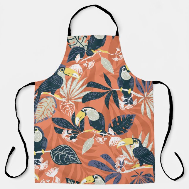 Exotic Toucan Jungle Scene Apron (Front)