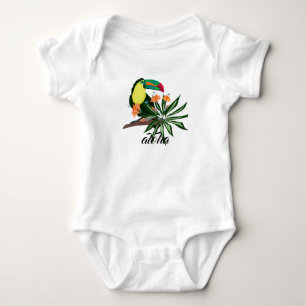 Exotic toucan tropical bird colourful Hawaii natur Baby Bodysuit