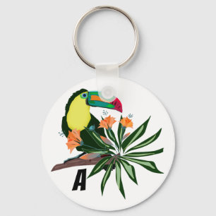 Exotic toucan tropical bird colourful Hawaii natur Key Ring