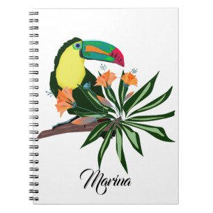Exotic toucan tropical bird colourful Hawaii natur Notebook