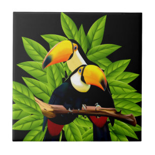 Exotic Toucans Ceramic Tile