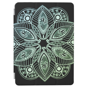 Exotic Tribal Green Gradient Mandala iPad Air Cover