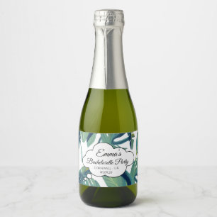 Exotic Tropical Bachelorette Cocktail Party Bottle Sparkling Wine Label
