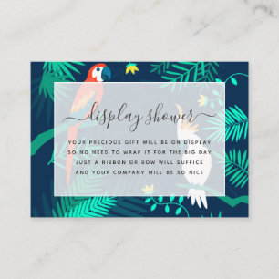 Exotic Tropical Bridal Shower Display Shower Enclosure Card