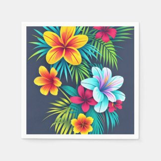 Exotic Tropical Flowers Napkin