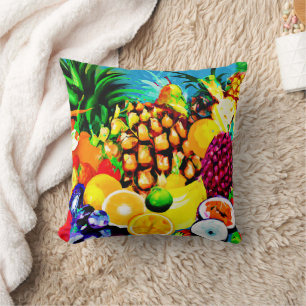 Exotic Tropical Fruits Painting. Buy Now Cushion