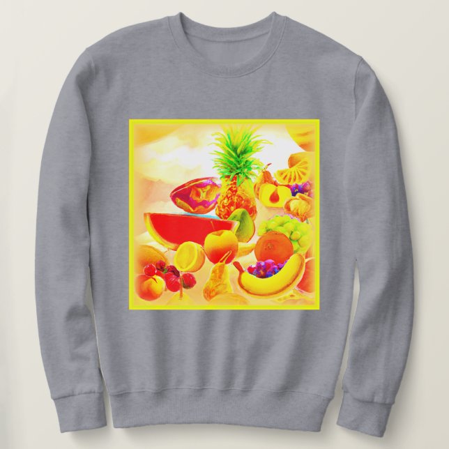 Exotic Tropical Fruits Painting. Buy Now Sweatshirt (Design Front)