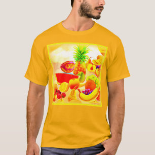 Exotic Tropical Fruits Painting. Buy Now T-Shirt