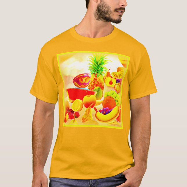 Exotic Tropical Fruits Painting. Buy Now T-Shirt (Front)