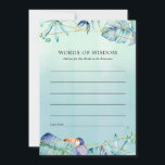 Exotic Tropical Geometric Bridal Shower Advice Card<br><div class="desc">Summer bridal shower advice for bride to be card featuring tropical leaves,  a toucan and a gold geometric frame.</div>
