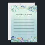 Exotic Tropical Geometric Bridal Shower Advice Card<br><div class="desc">Summer bridal shower advice for bride to be card featuring tropical leaves,  a toucan and a gold geometric frame.</div>