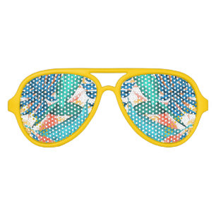 Exotic Tropical Leaves Aviator Sunglasses