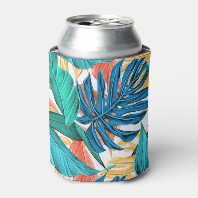 Exotic Tropical Leaves Can Cooler (Can Front)