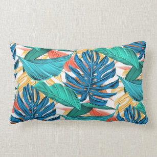 Exotic Tropical Leaves - Lumbar Cushion