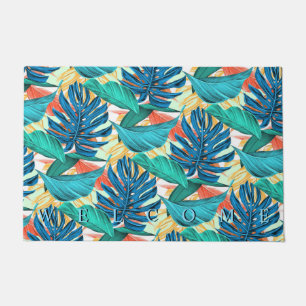 Exotic Tropical Leaves - Paradise - Welcome Doormat