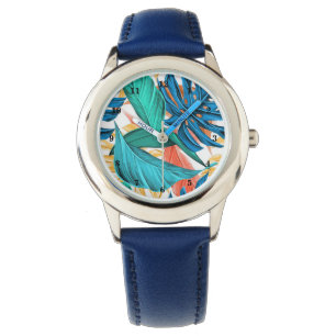 Exotic Tropical Leaves Watch