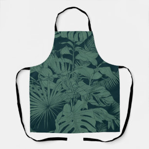 Exotic tropical line illustration. apron