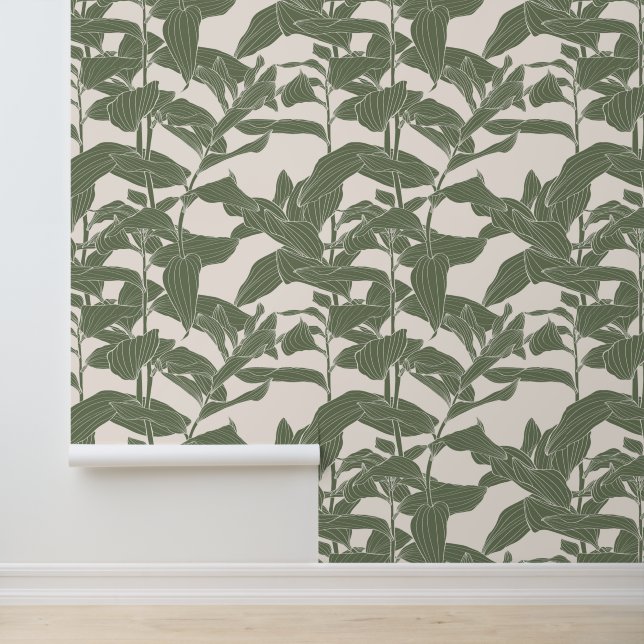 Exotic tropical line illustration. wallpaper (Application)
