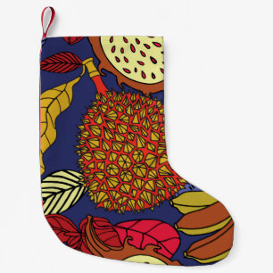 Exotic tropical mix of fruits. Bright floral natur Small Christmas Stocking