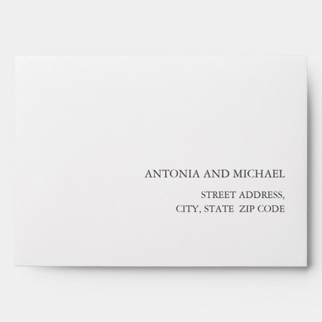 Exotic tropical palm tree Self-Addressed RSVP Envelope (Front)