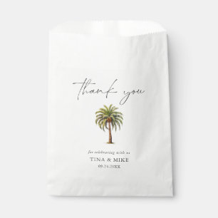 EXOTIC Tropical Palm TREE Thank You Favour Bag