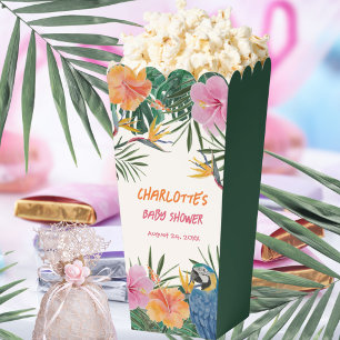 Exotic Tropical Parrot Jungle Baby Shower Favour Box