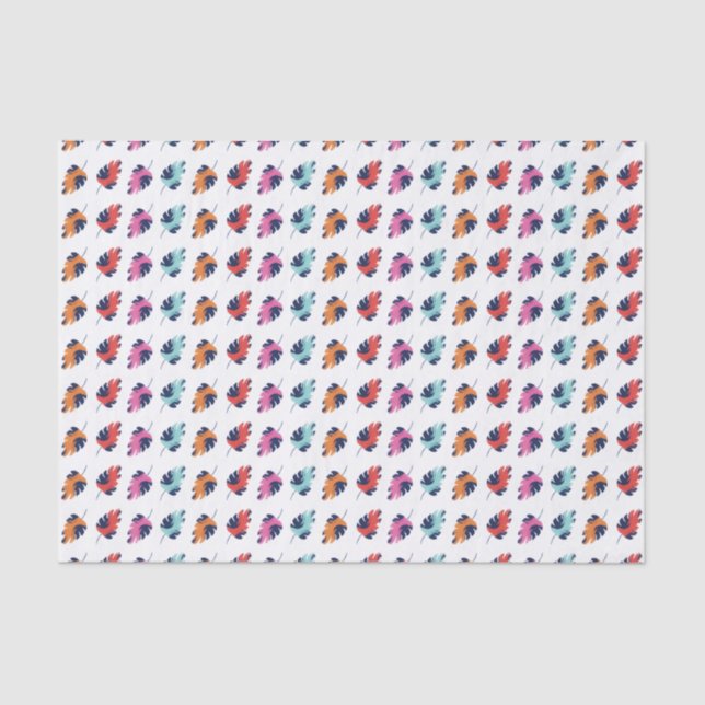 Exotic Tropical Summer Palms Leaves Pattern Tissue Paper (Front)