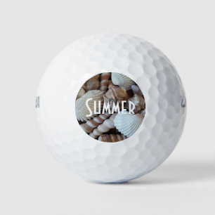 Exotic Tropical Summer Sea Shells Photography Golf Balls