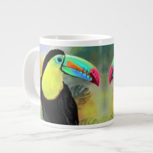 Exotic Tropical Toco Toucan Bird - Painting  Large Coffee Mug