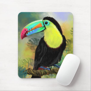 Exotic Tropical Toco Toucan Bird - Painting Migned Mouse Pad