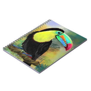 Exotic Tropical Toco Toucan Bird - Painting Migned Notebook