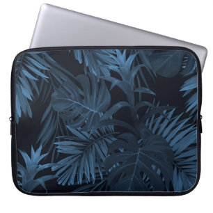 Exotic tropical vrctor background with hawaiian pl laptop sleeve
