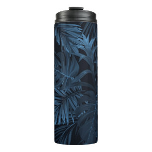 Exotic tropical vrctor background with hawaiian pl thermal tumbler