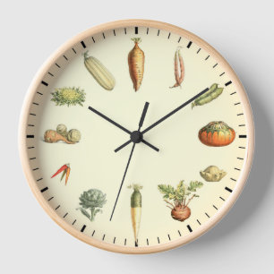 Exotic Vegetable Clock - Unusual Veg Kitchen Clock
