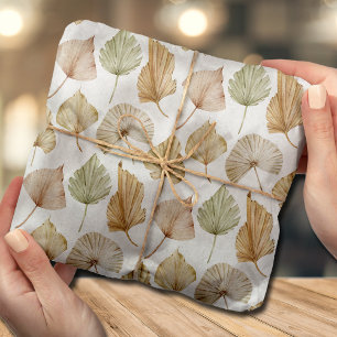 Exotic Watercolor Palm Leaves Tissue Paper